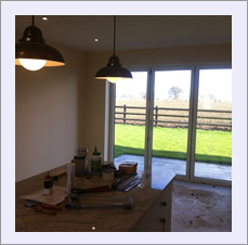 Bespoke house, Malpas - plastering to walls & ceilings