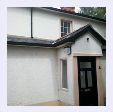 EWI-Weber Insulated Render system-Chester University entrance side elevation before