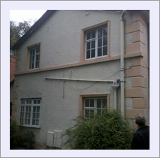 EWI-Weber Insulated Render system-Chester University front elevation before