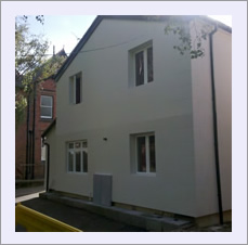 EWI-Weber Insulated Render system-Chester University front elevation after