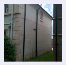 EWI-Weber Insulated Render system-Chester university side elevation before